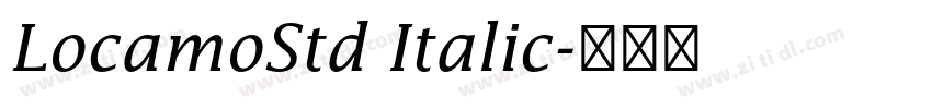 LocamoStd Italic字体转换 LocamoStd Italic字体转换